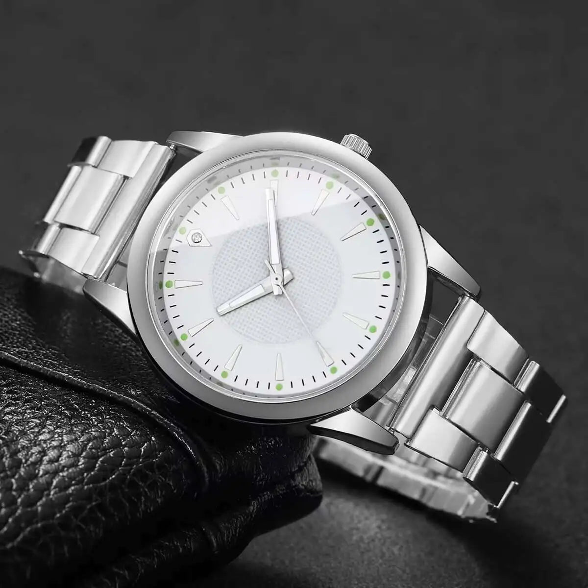 Moda masculina relógios de negócios mostrador simples relógio de quartzo masculino reloj hombre (sem caixa) Qme