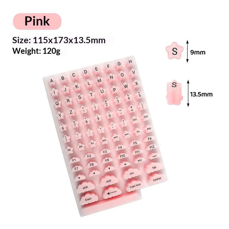 Ultra-thin Silicone Keycap Sticker Long Nails Dustproof Waterproof Qme A2