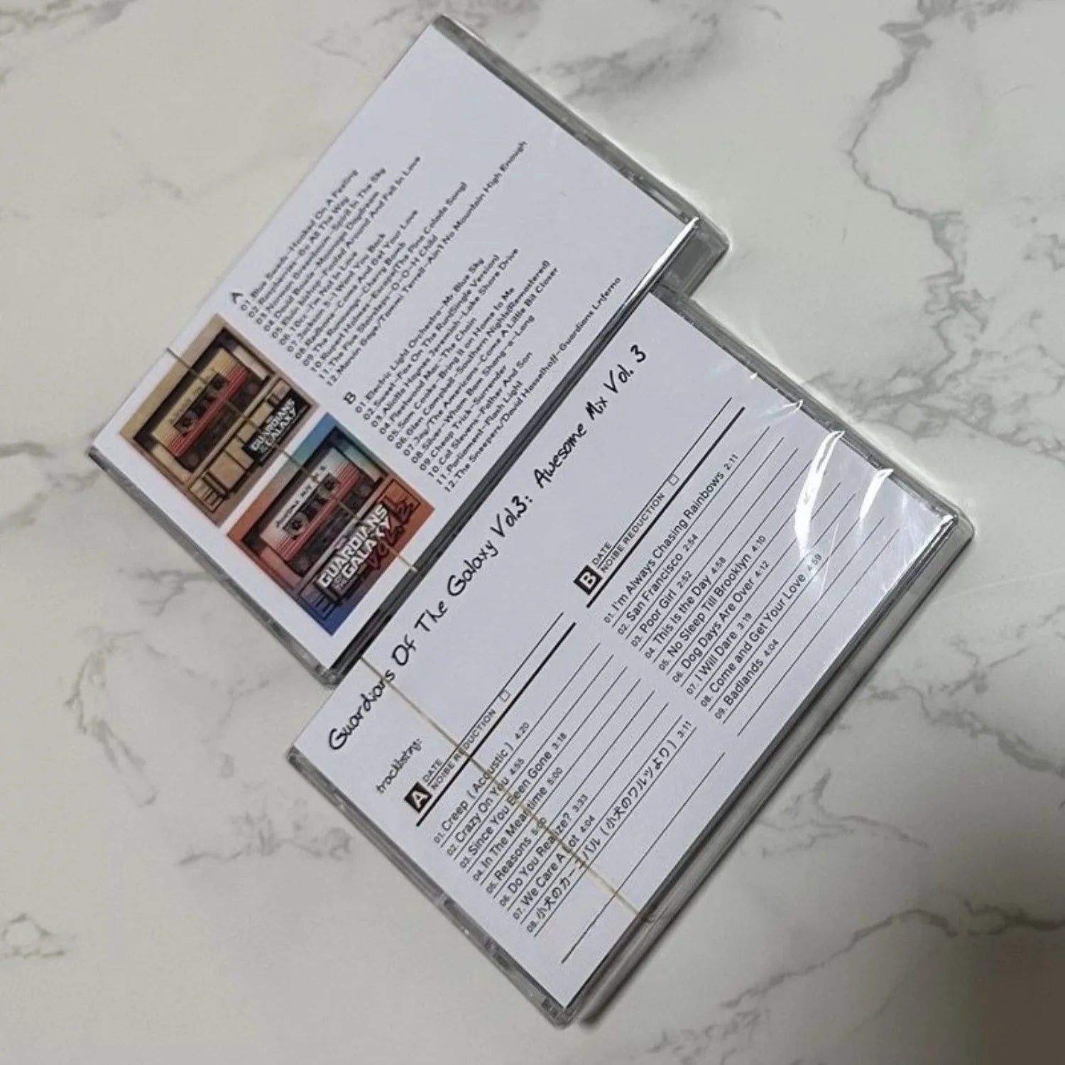 Retro Movie Soundtrack Cassette Tape Set，Set or Single Available，Space Adventure Themed 2 Album Covers Pop-Rock Tracks Included Qme