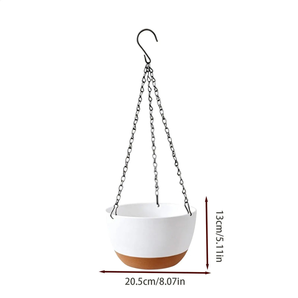Planters Indoor Plants Hangable Flower Basket Removable Tray Pots Qme