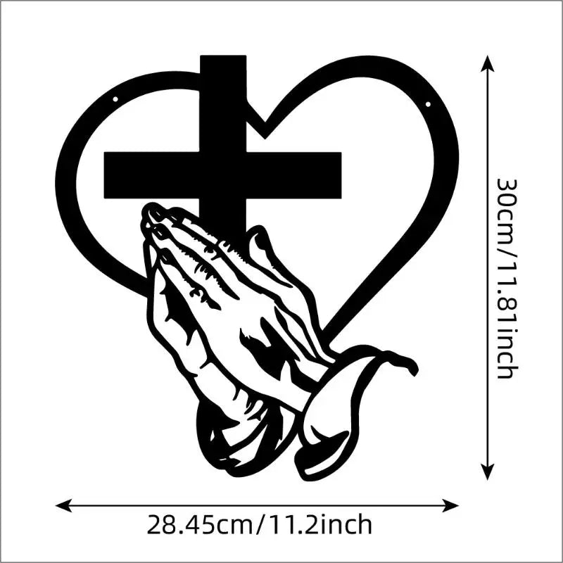 1Pcs Metal Cross Sign Wall Art Decoration Easter Thanksgiving Wall Hanging Decoration,Office Living Room Wall Decor Room Decor Qme S
