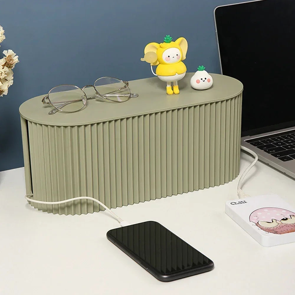 2024 Nordic Plug Board Storage Box Cable Wire Organizer Case Socket Wireless WiFi Router Bracelet Desktop Data Line Holder Shelf Qme