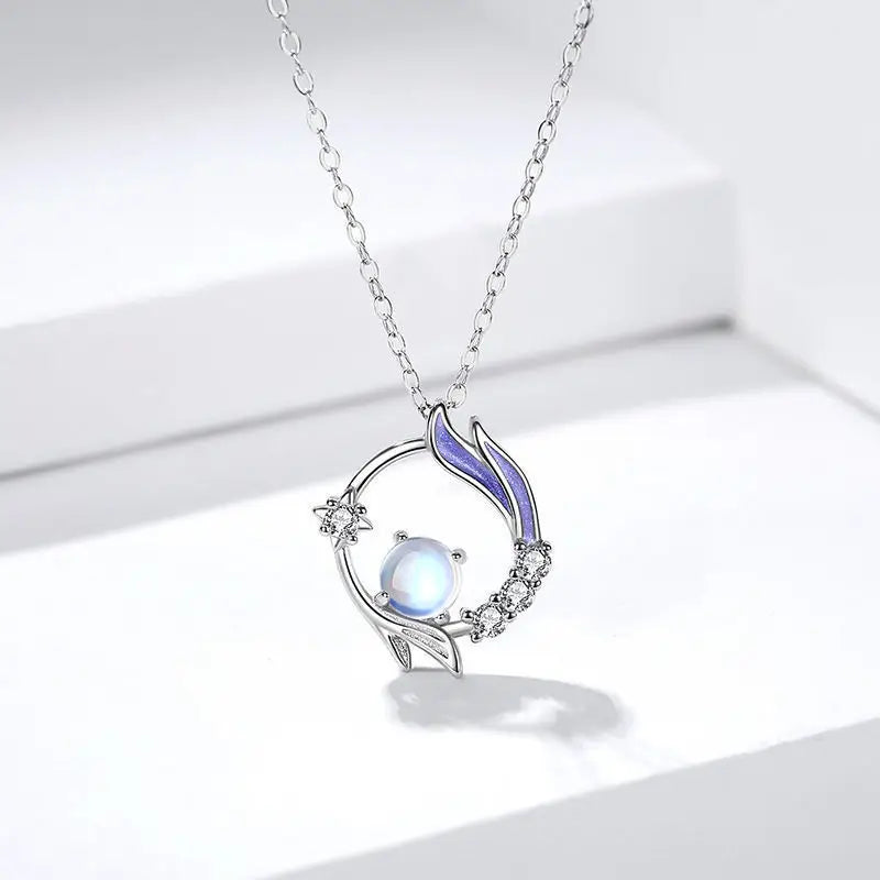 Creative Honey Star Moon Feather Heart Women's Necklace Girl Lady Object Party Banquet Anniversary Gift Qme Chang an dream 45cm