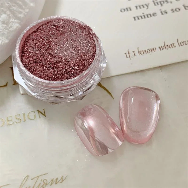 Manicure Super Flash Rich In Pigment Sparkling Mirror Effect Nails Shining Summer Nail Mirror Powder Metal Nail Art Tools Qme A9