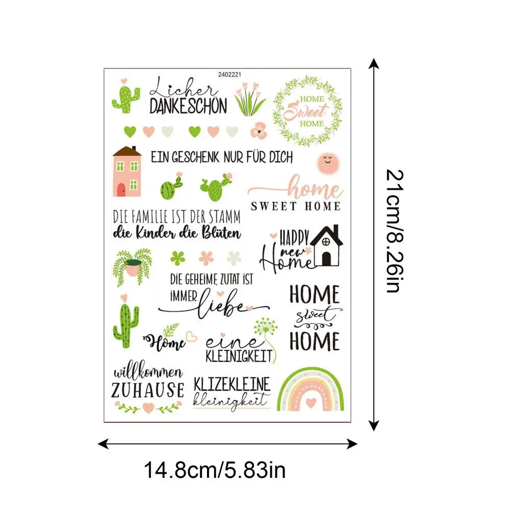 Christmas Window Sticker Positive Word Stickers Crafts Scrapbooking Qme A China Mainland
