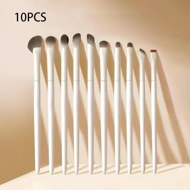 5 8 Natural Eye Makeup Brushes Detail Eyeshadow Brush White Ultra Qme 10PCS China Mainland