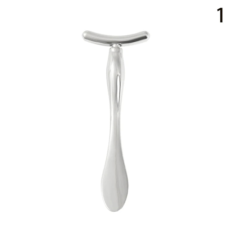 Eye Face Cream Applicator Alloy Beauty Spoon Roller Facial Massage Qme 1 Silver