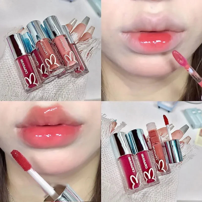 Ice Juice Red Lip Gloss Crystal Mirror Water Light Lip Glaze Grapes Jelly Glass Lip Oil Waterproof Lipstick Clear Tint Makeup Qme 03
