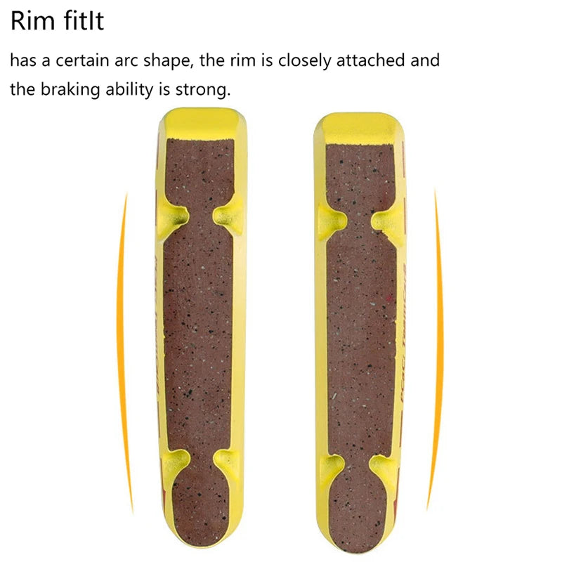 1Pair Carbon Brake Pads Road Folding Bicycle Caliper Shoes V-brake Qme Default Title
