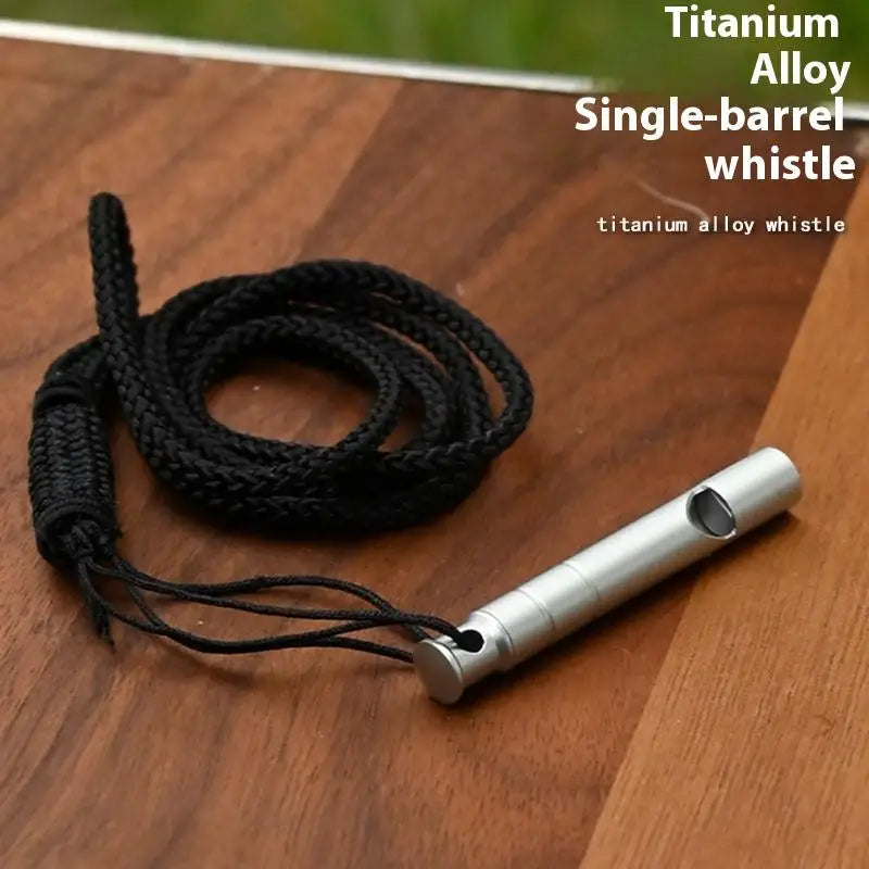 Titanium Alloy Emergency Whistle Cord Outdoor Survival Safety Camping Qme Default Title