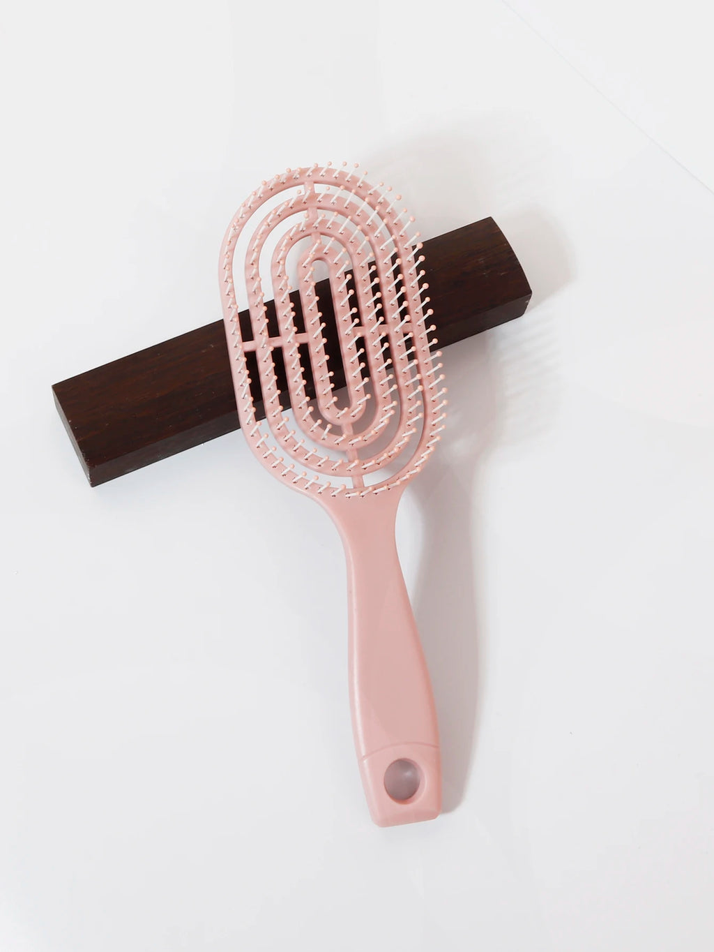 Relaxing Elastic Massage Comb Portable Hollow Comb Scalp Massage Brush Salon Styling Tool Oval Comb Special for real hair wigs Qme LotusPink