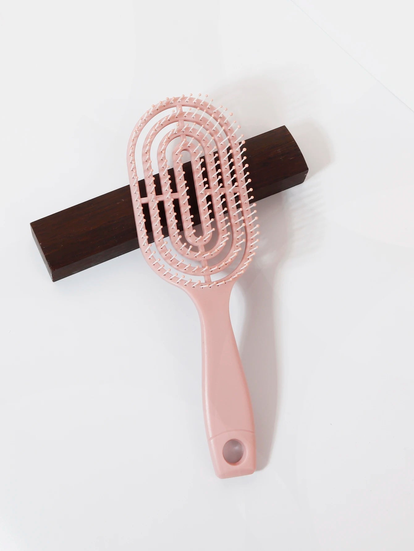Relaxing Elastic Massage Comb Portable Hollow Comb Scalp Massage Brush Salon Styling Tool Oval Comb Special for real hair wigs Qme LotusPink
