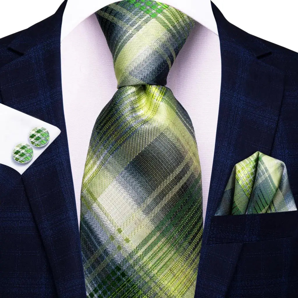 Hi-tie Designer Mens Tie Luxury Handmade Geometric Necktie Silk Woven