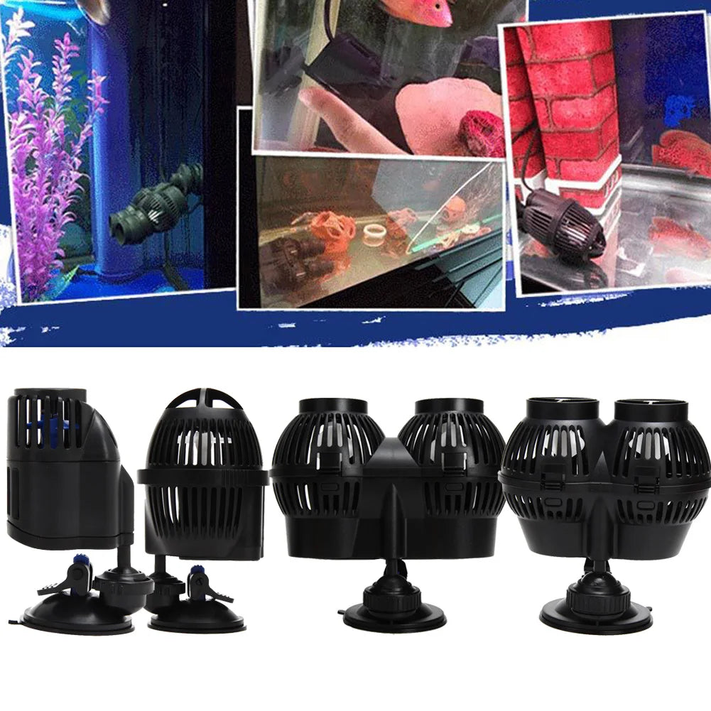 Circulation Water Pump with Suction Cup Aquarium Powerhead 50Hz Fish Tank Wave Pump for Freshwater/Salt Water Aquarium Qme