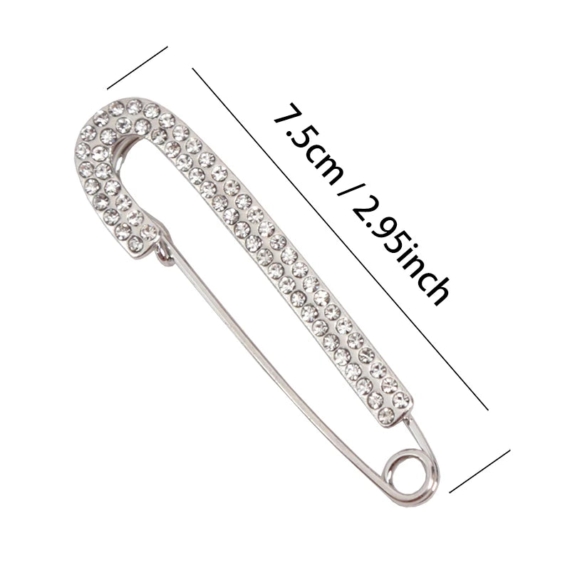Cute Rhinestone Pins Pants Waist Adjustment Women Cardigan Scarf Qme