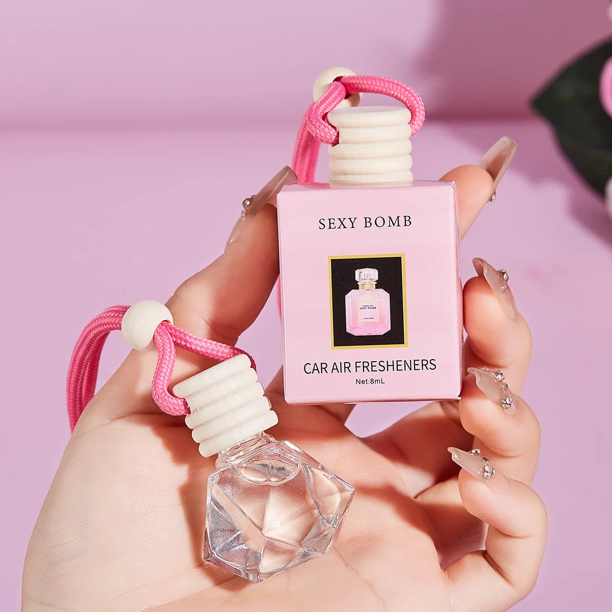 Pink Car Fragrance Interior Accessories Perfume Pendant Supplies Qme 014 Sexy Bomb