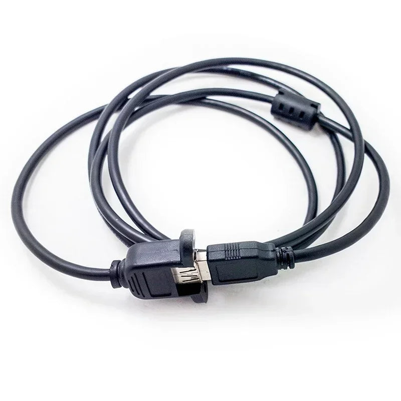 5pcs 1.5m USB 2.0 Extension Cable for Data Transfer with Screw Mounting Hole for Secure Fixed Connection for PC Printer Device Qme