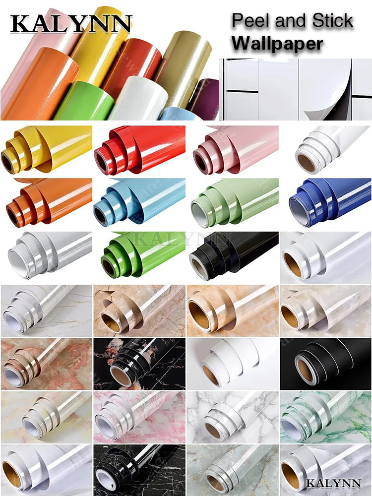 White Glossy Self Adhesive Wallpaper Vinyl Peel Stick Contact Paper Qme