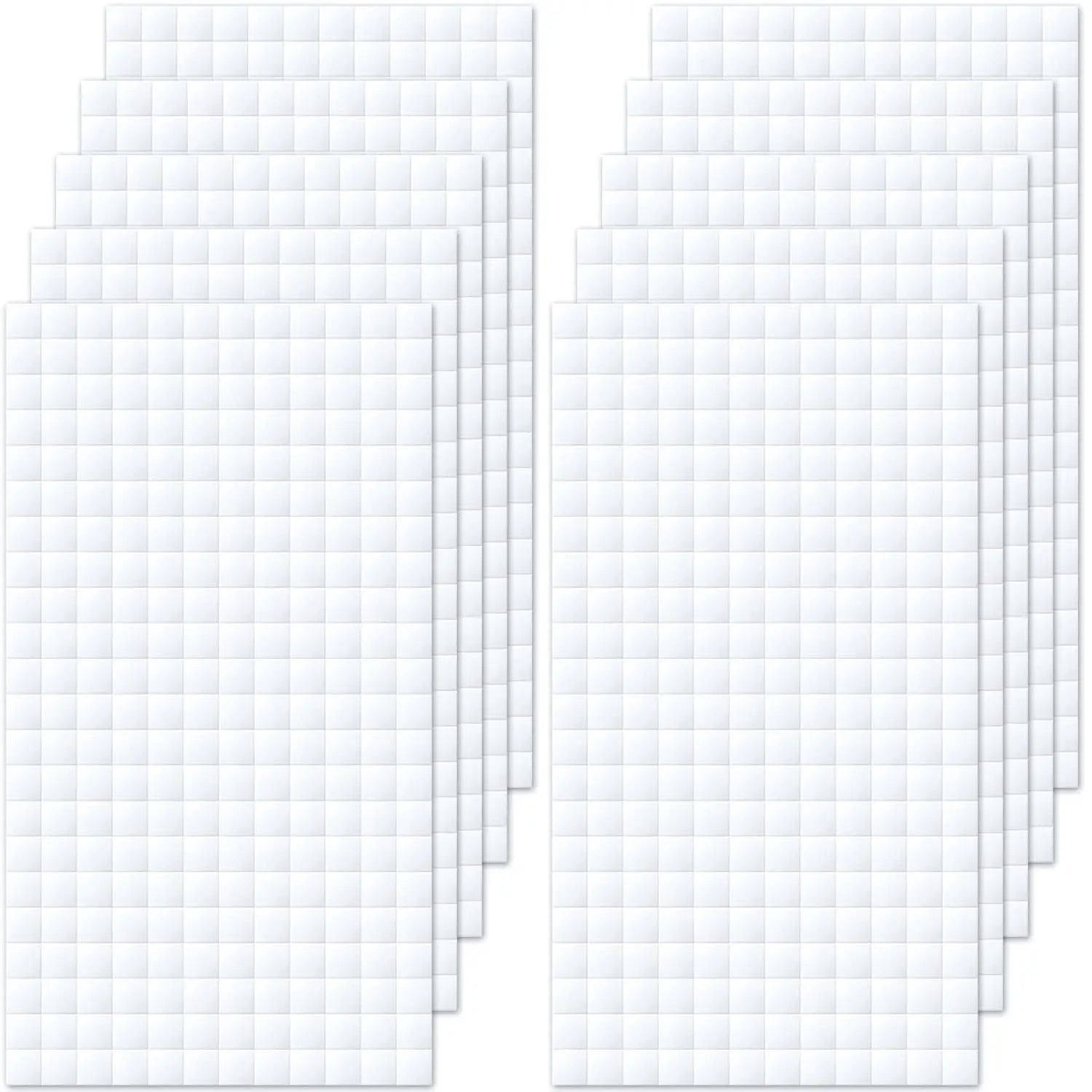 Foam adhesive square sheet, double-sided self-adhesive dots, pre-cut square strip-shaped foam tape, suitable for DIY art Qme 6mm 10pcs