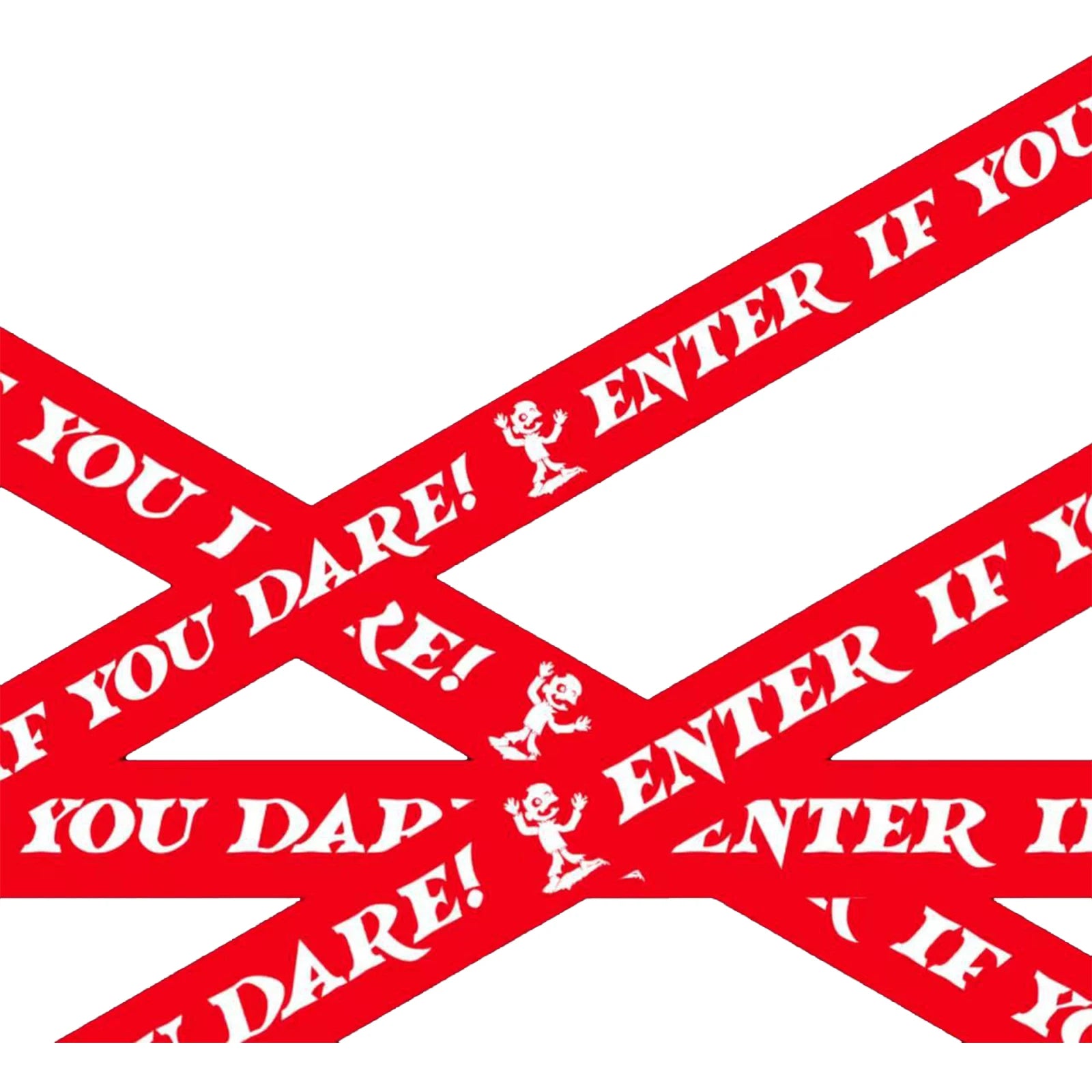 Halloween Warning Tape Safety Signs Caution Fright Crime Scene Tape Holiday Party Haunted House Horror Scene Decor Supplies Qme D One Size