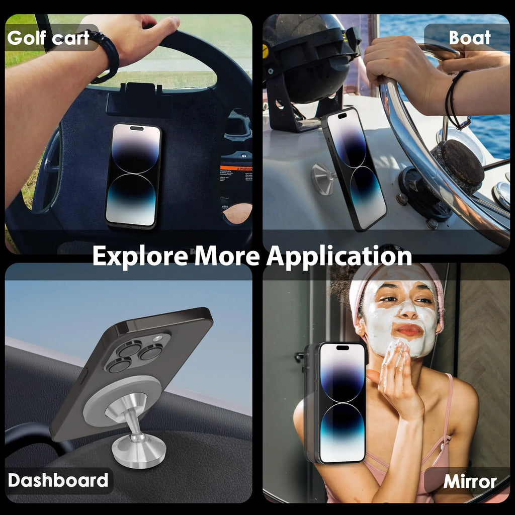 Gym Mate Magnetic Phone Mount &Double-sided Magnetic Suction Phone Holder for MagSafe. Shoot Hands-Free Videos While Working Out Qme