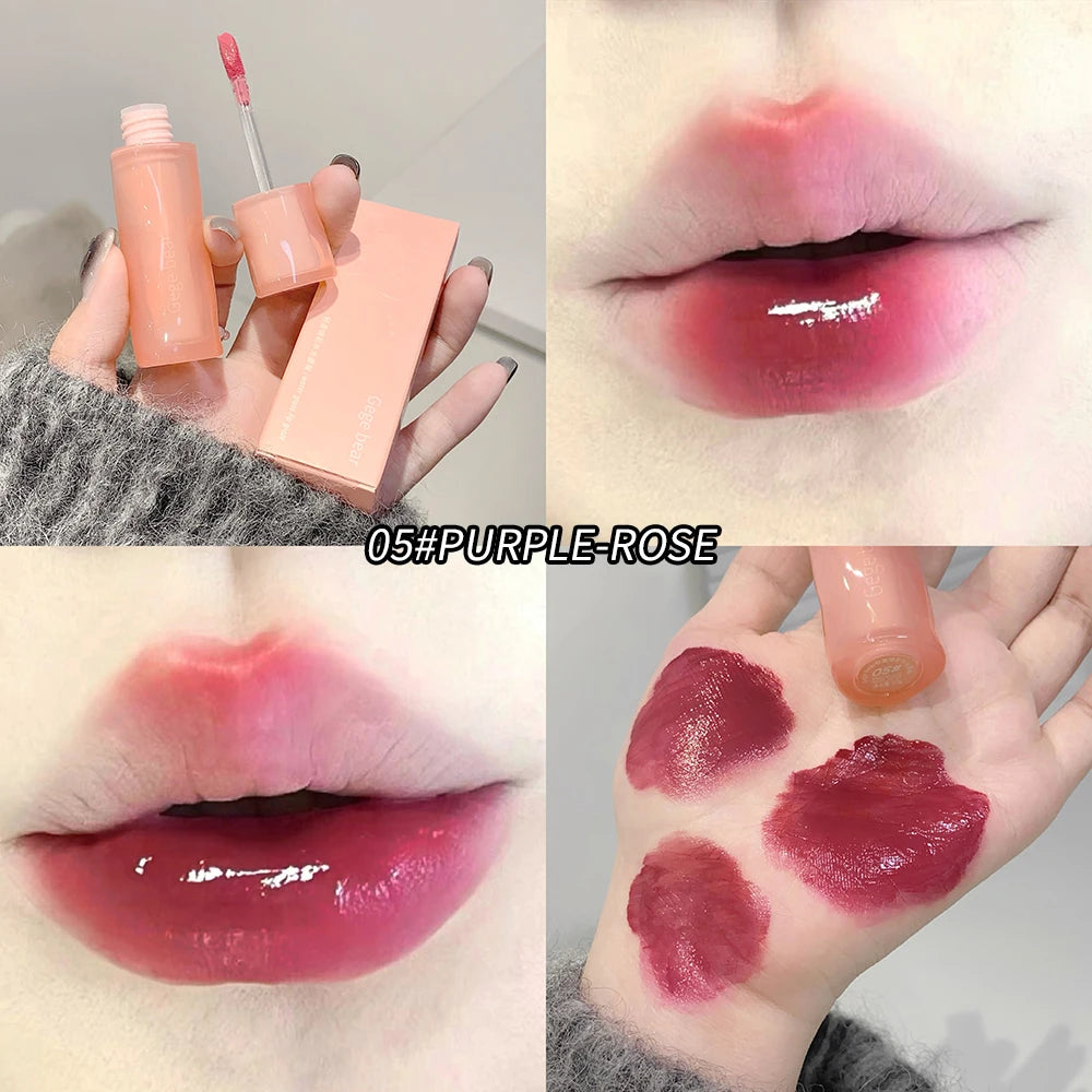 Gege Bear Light Mirror Water Gloss Lip Glaze Moisturizing Valentine's Qme GX1135-5