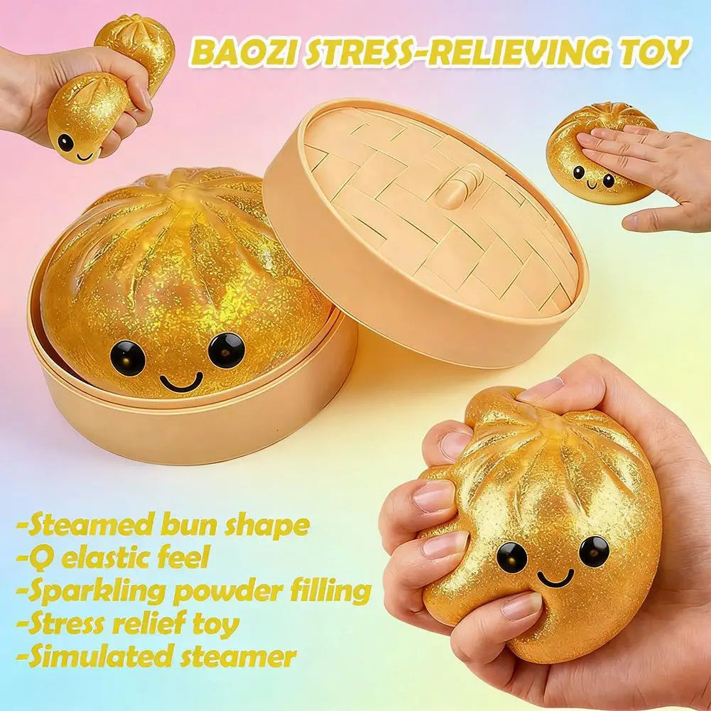 Simulation Flash Dumpling Pressure Ball Slow Rebound Soft Pinch Decompression Office Home Decorat Children Adults Birthday Gifts Qme