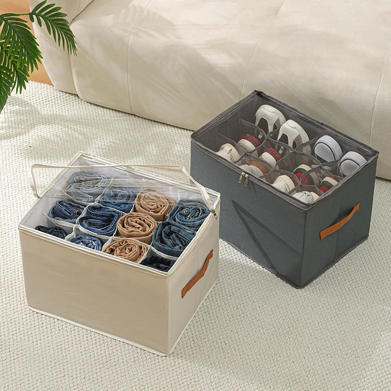 Lid Dustproof Storage Box Shoes Clothes Accessories Home Organization Qme