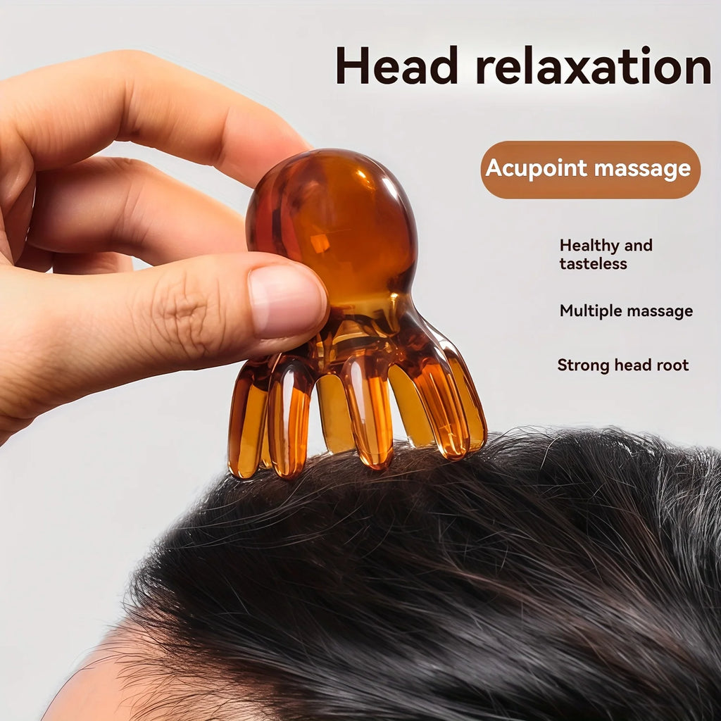 Octopus Massage Combs and Dolphin Massage Combs, Meridian Massager, Scalp Acupoint Comb, Portable Style Wide Tooth Scraping Comb Qme