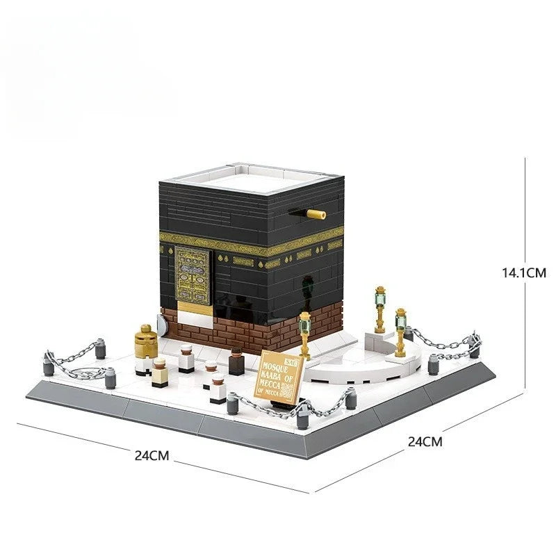 World Architecture Model Building Blocks Mecca Mosque Kaaba Educational Toy Assembly Block Model Toys Kid Boys Gift Child Adults Qme