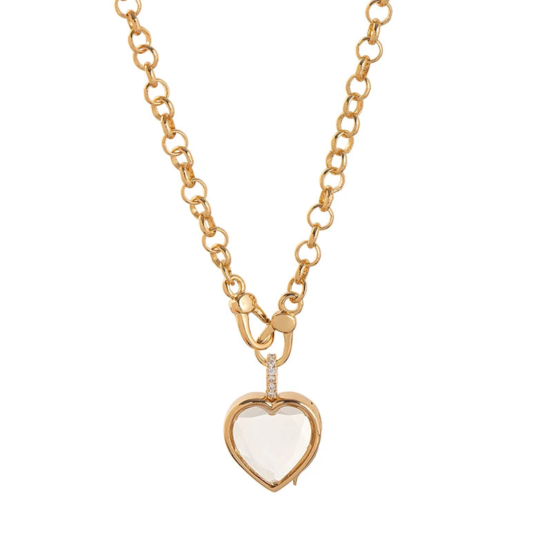 Retro Personality Picture Box Pendant With Openable DIY Pendant Hollow Design Transparent Box Gold-plated Color Preservation Qme MR-01