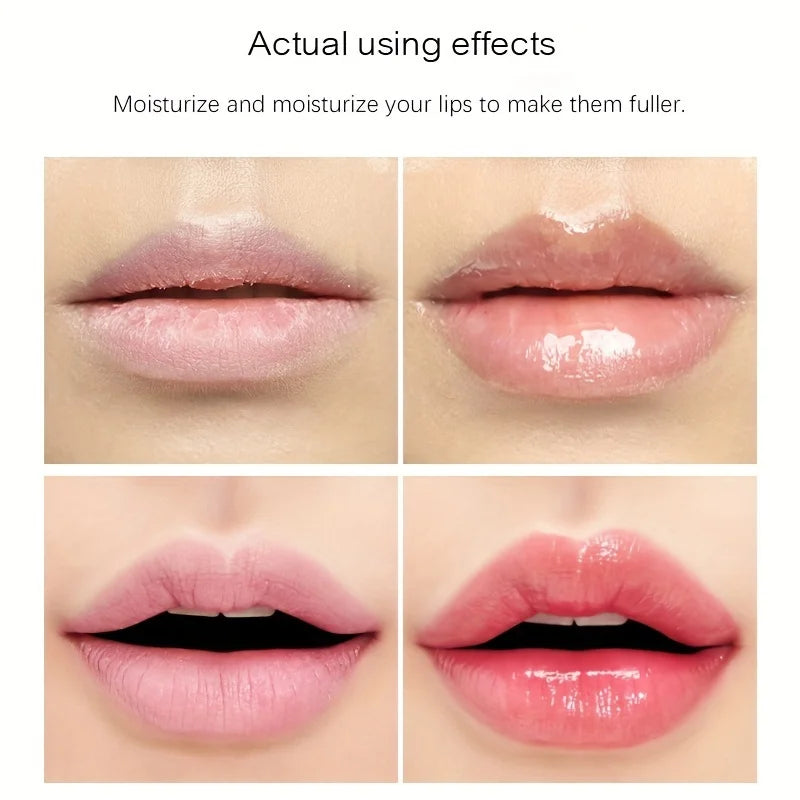 Extreme Volume Lasting Moisturizing Lip Plumping Gloss - Nutritious Mineral Oil Formula Lip Enhancer Liquid Makeup Fuller Lips Qme