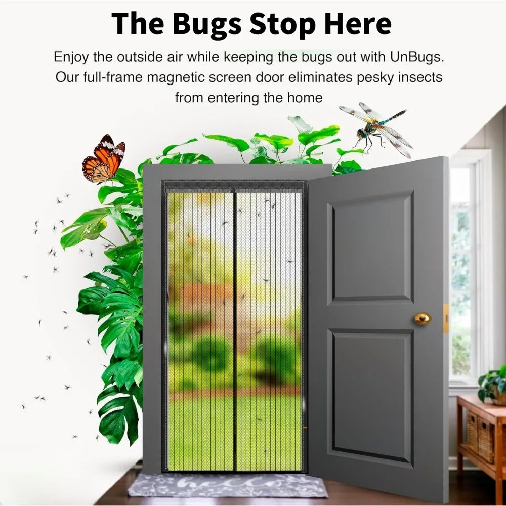 Magnetic Screen Door Net Anti Mosquito Household Ventilation Curtain Magnetic Net Automatic Closing Mesh For Kitchen Living Room Qme