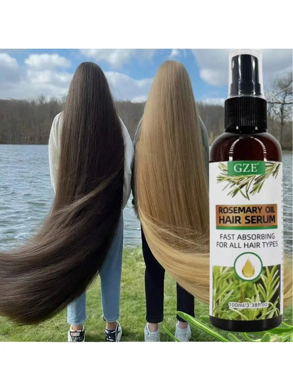 GZE Rosemary Oil Hair Serum Mist Spray trong Hair Heat Protection Anti-Breakage For Dry And Damaged Hair Repair Split Ends Qme