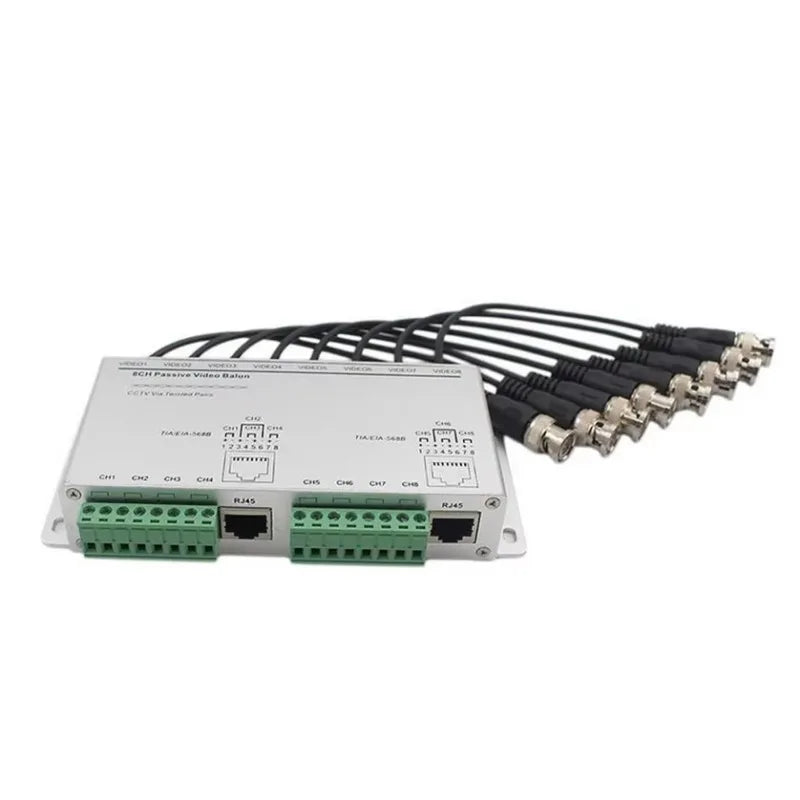8CH HD CVI TVI AHD Passive Balun Transceiver 8Channels BNC to UTP Cat5/6 Adapter for CCTV Camera 720P 1080P DVR Qme 8CH China Mainland