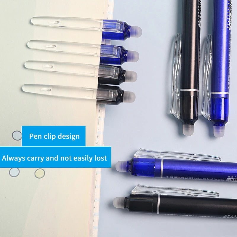 Erasable Gel Pen Press Ballpoint School Office Stationery Supplies Qme
