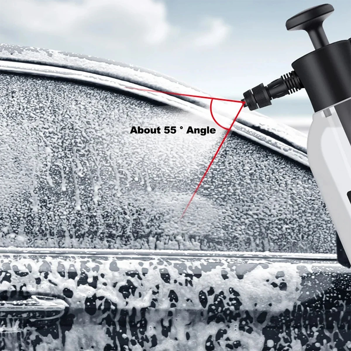 Foam Sprayer Car Wash Hand-held Watering Can Air Pressure Plastic Qme