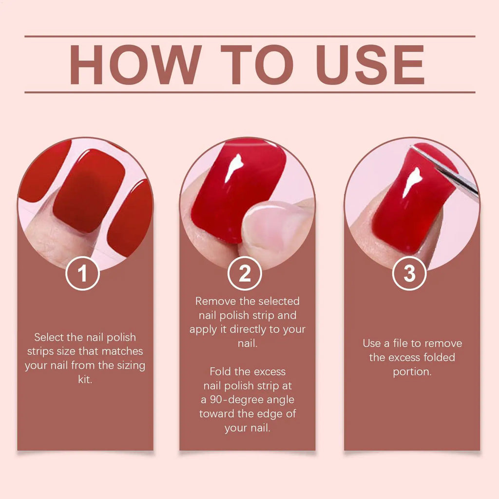 Lucky Red Self Adhesive Nail Sticker Beautiful Stickers Long-lasting Qme