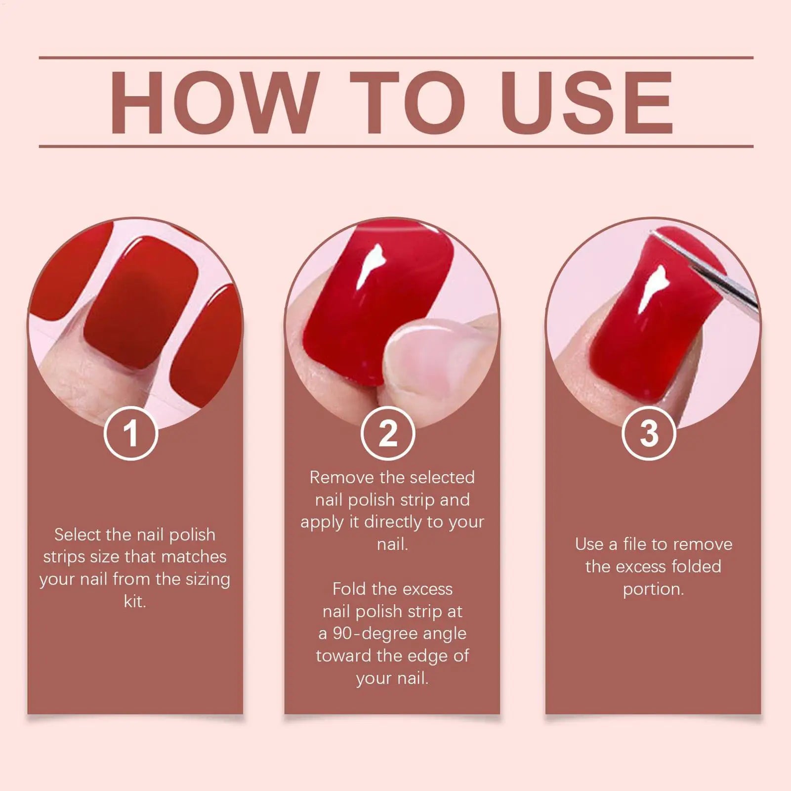 Lucky Red Self Adhesive Nail Sticker Beautiful Stickers Long-lasting Qme