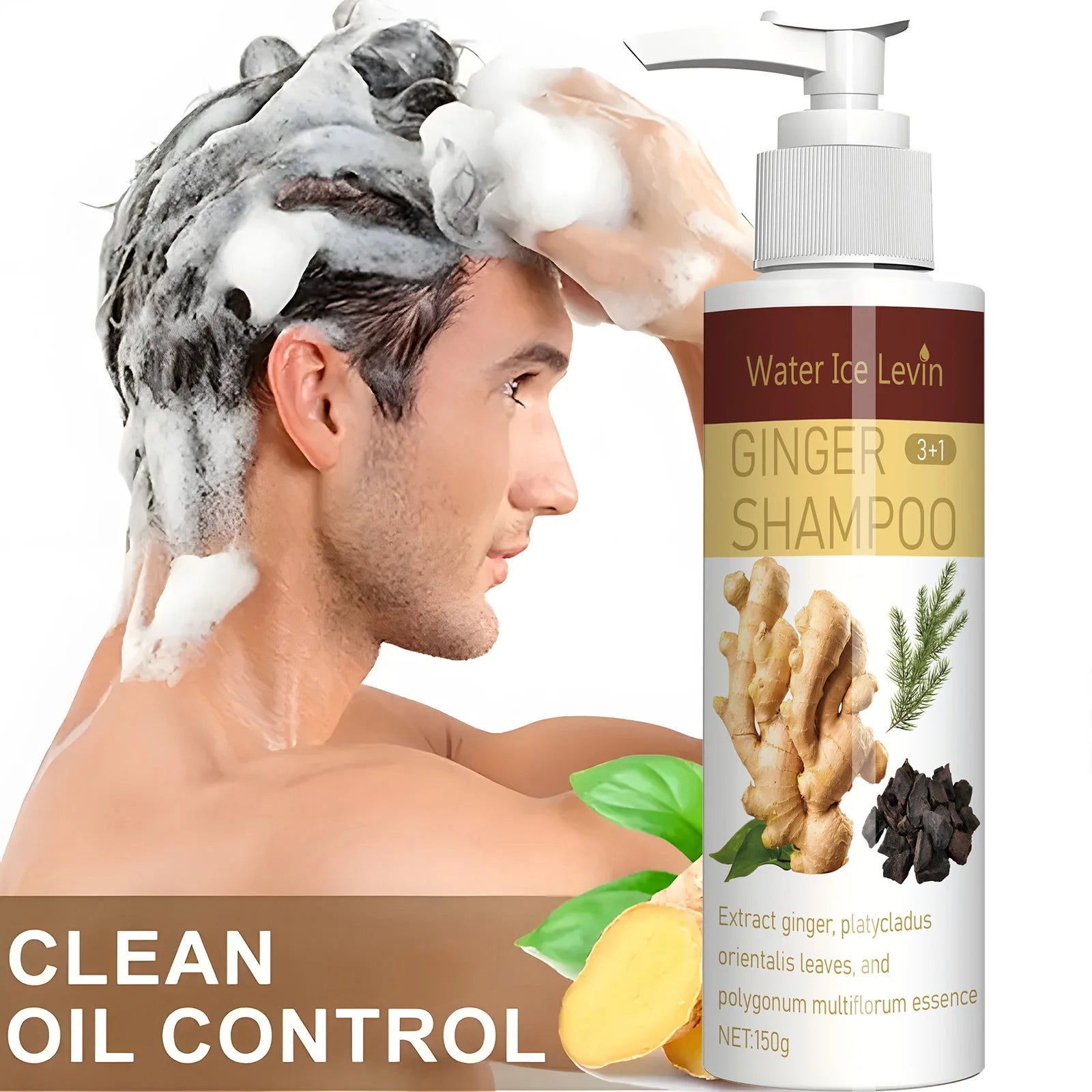 Ginger Regrowth Shampoo Anti Hair Loss Oil Control Dandruff Removal Moisturiz Nourish Scalp Repair Damaged Hair Growth Shampoo Qme
