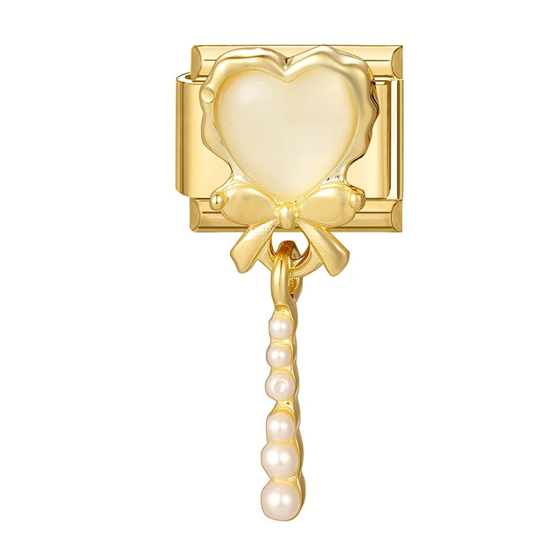 2026 Exquisite Bowknot Micro Inlaid Colored Zircon Pearl Italian