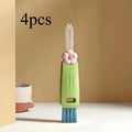 Multi-Functional 3-in-1 Cup Lid & Gap Cleaning Brush - Soft Bristle Scrubber for Kitchen & Bathroom, Portable Household Tool Qme Green