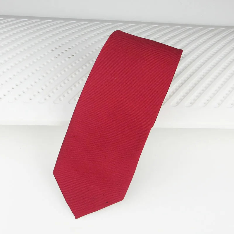 Red Tie Formen Elegant Silk Necktie Legami White Stripe Solid Women Qme RT4