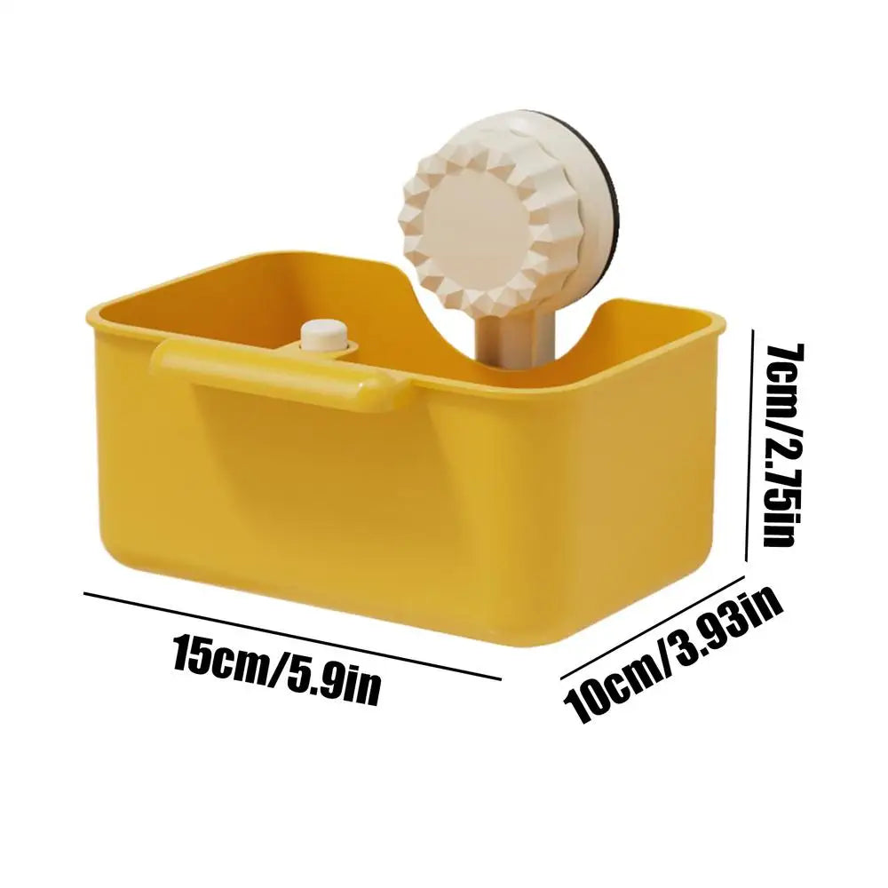 Kitchen Sink Strainer Basket Suction Cup Sponge Rack Vegetable Qme China Mainland Yellow