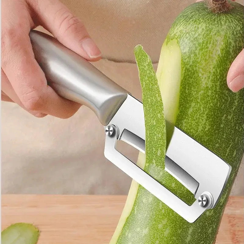 Stainless Steel Vegetable Peeler Kitchen Melon Planer Double-Head Peeler Household Multiple-Function Fruit And Vegetable Peeler Qme
