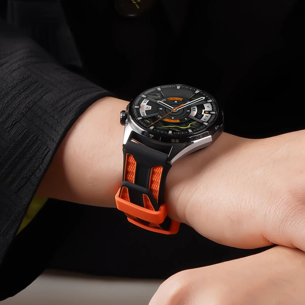 22mm Strap Suitable for Huawei Watch Ultimate 2 Soft and Durable Silicone Nylon Replacement Wristband for GT6 Pro GT5 46mm Qme