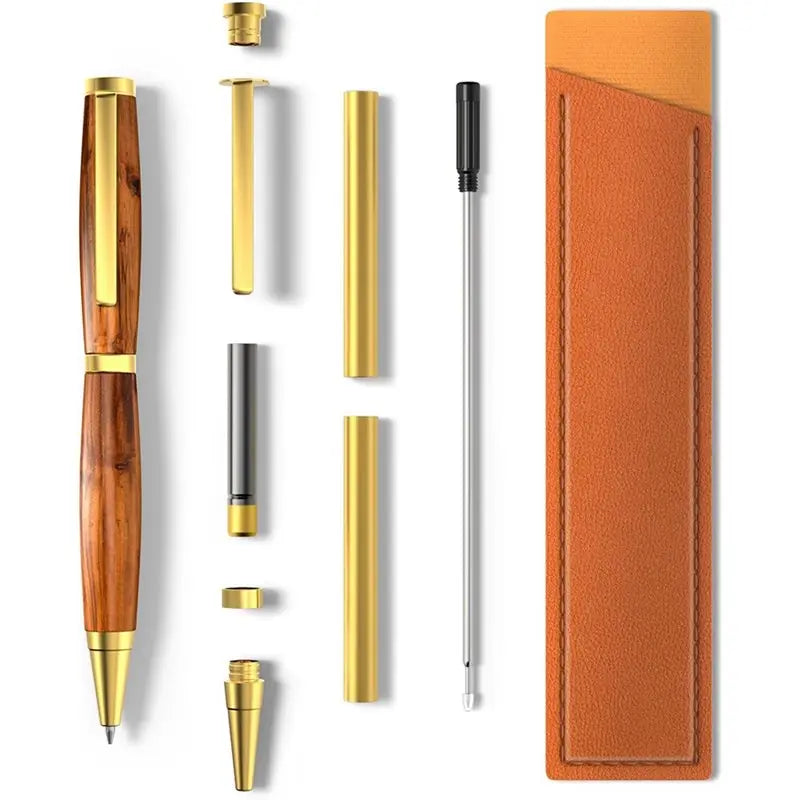A02F-Pen Kits For Woodturning 20 Pack 20 Pen Covers-Pen Making Tools With Black Ink Pen Making Kit Slimline Pen For DIY Coppe Qme