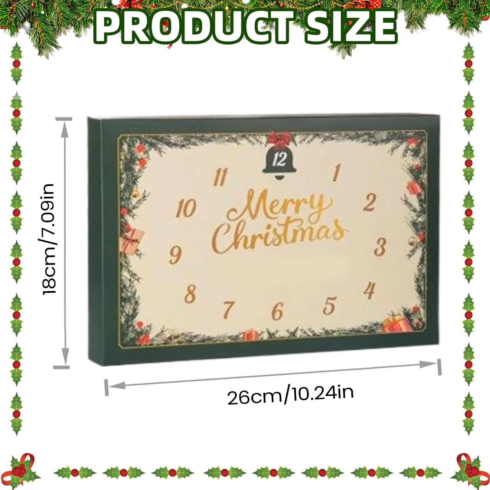 Christmas Countdown Calendar Advent 2d Acrylic Holiday Themed Qme