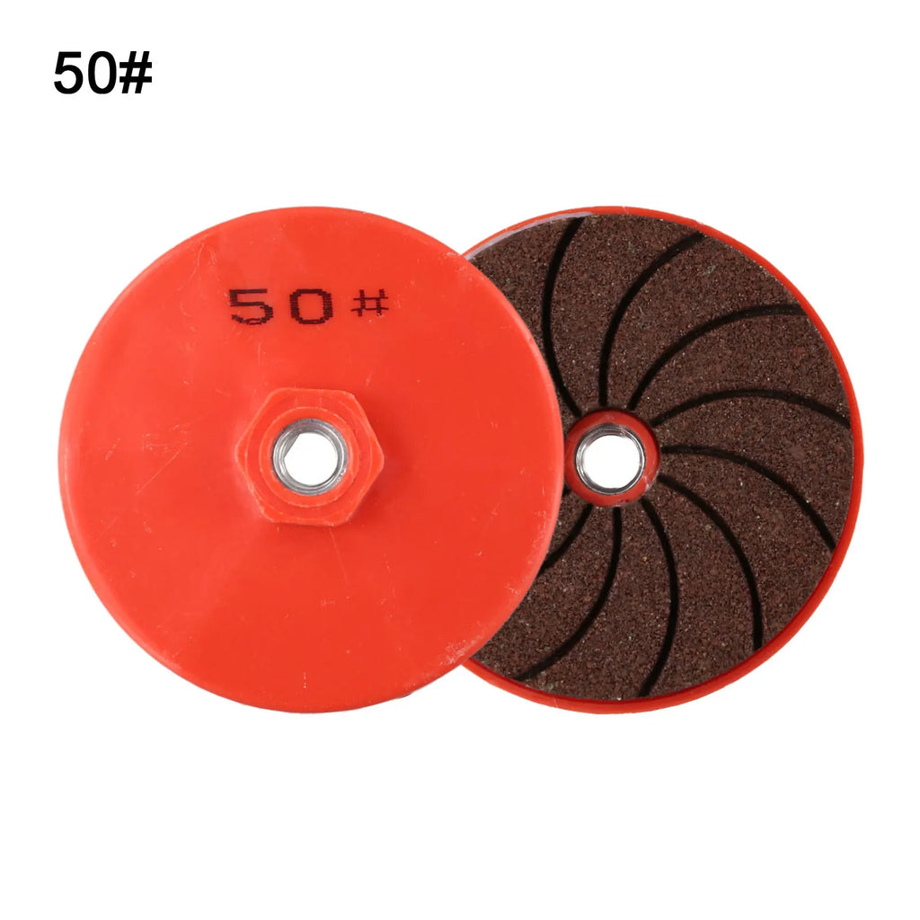 1 Pc 80mm 3Inch Diamond Polishing Pad Wet Dry Buff Disc Abrasive M10*1.5 For Marble Concrete Grinding Trimming Renovation Tools Qme 50Grit