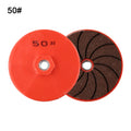 1 Pc 80mm 3Inch Diamond Polishing Pad Wet Dry Buff Disc Abrasive M10*1.5 For Marble Concrete Grinding Trimming Renovation Tools Qme 50Grit